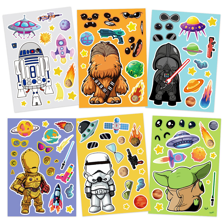 Star Wars Make a Face Activity Sticker Sheets (12pc)