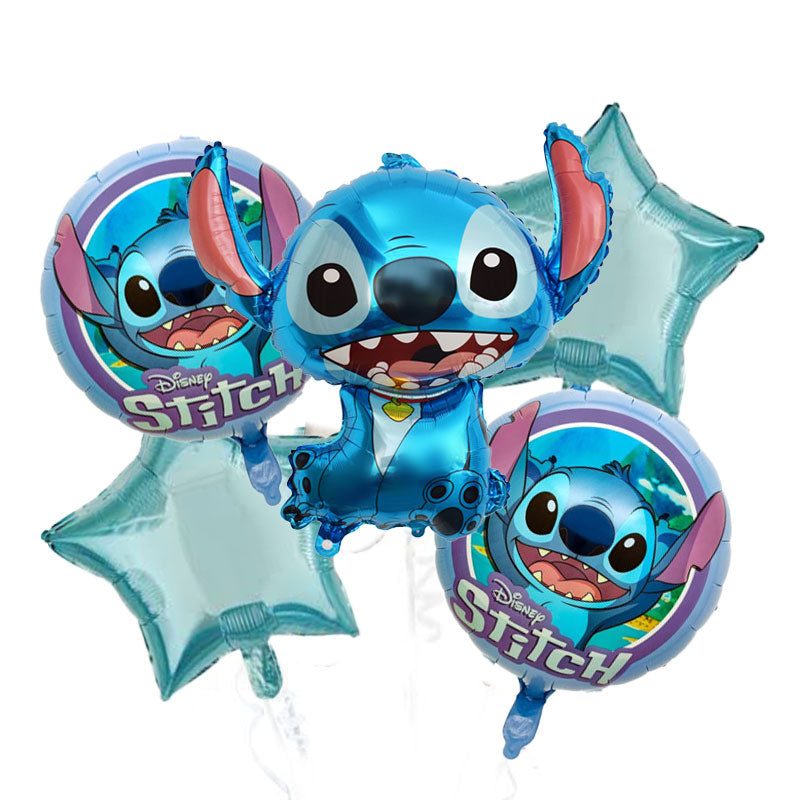 Disney Stitch balloon set on a white background
