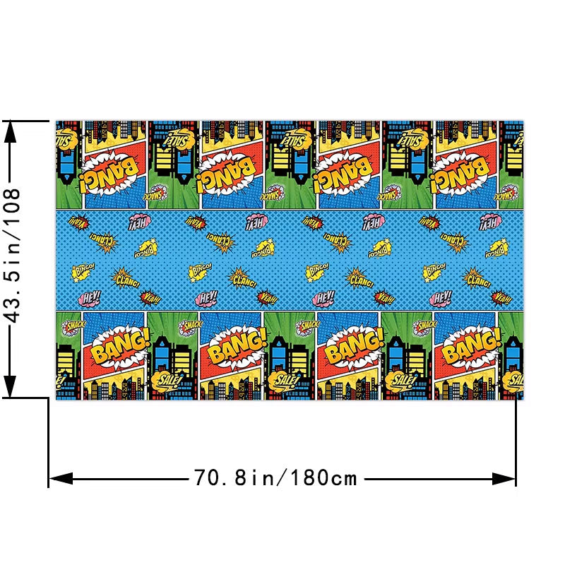 Super Heroes Party Table Cover