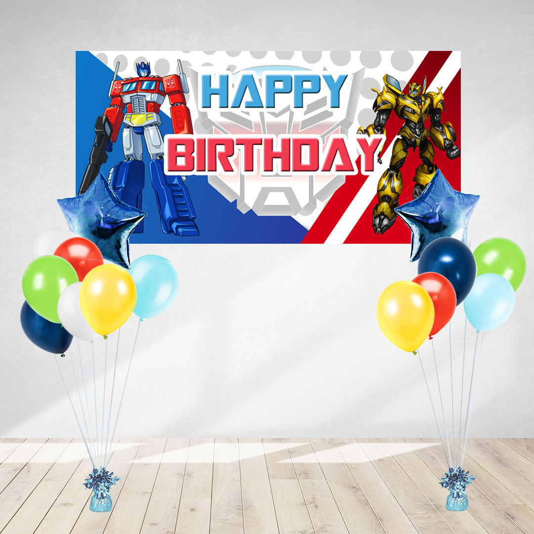 Transformers Birthday Banner and Balloon set