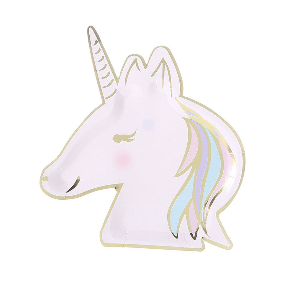 Unicorn Shaped Party Plates (6pc)