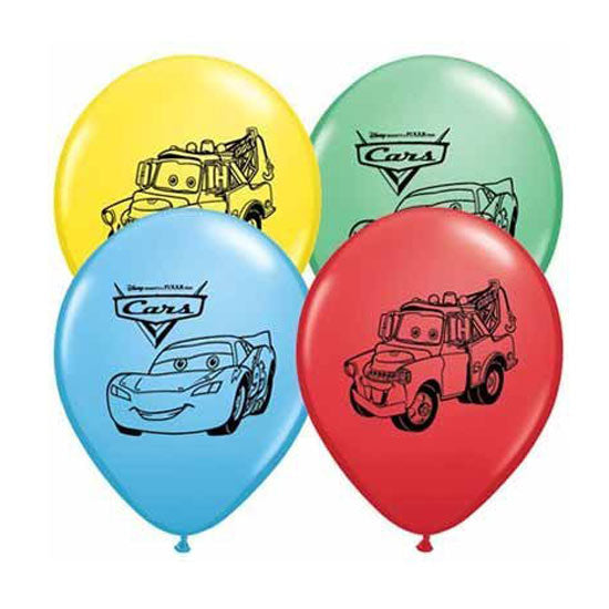 11" Cars Latex Balloons (5PC)