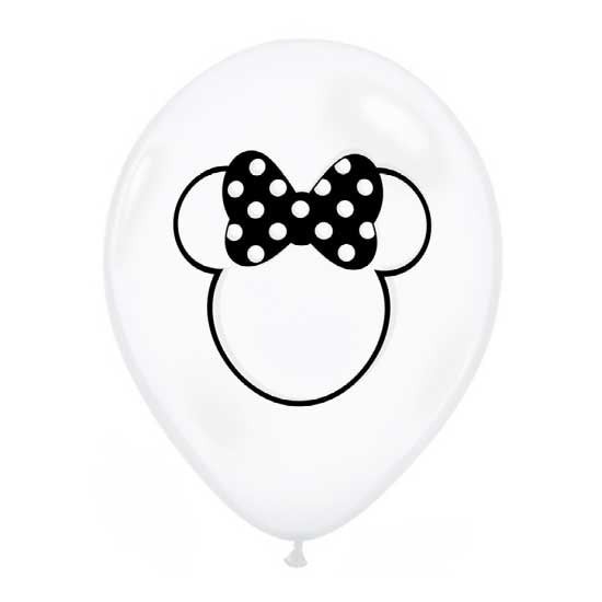 11" Minnie Mouse Silhouette Latex Balloons (5PC)