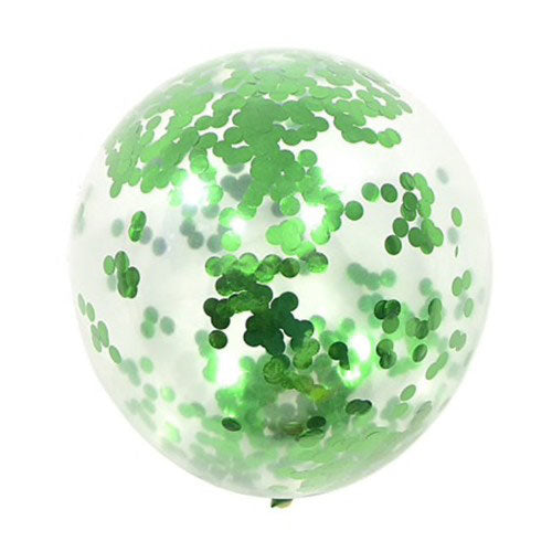 Green confetti balloons for birthday party decoration. From your favourite balloon store in Singapore.