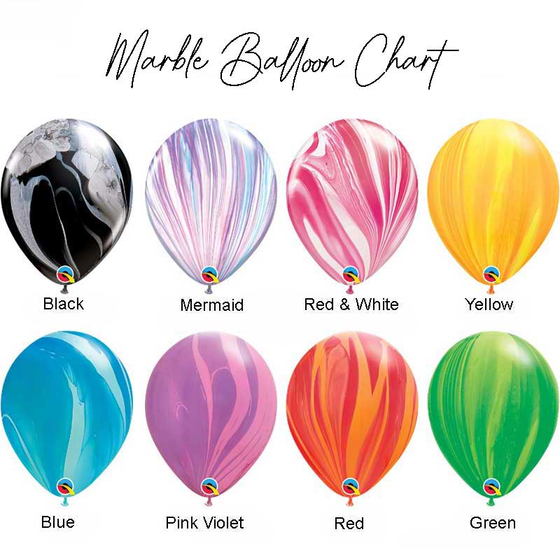 Customised Orbz & Jumbo Number Chrome Marbled Latex Balloon Bouquet