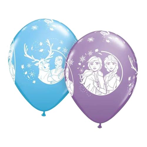 Frozen printed latex balloons