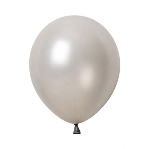 12" Silver Colored Latex Balloon