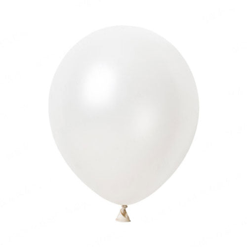 12" White Colored Latex Balloon