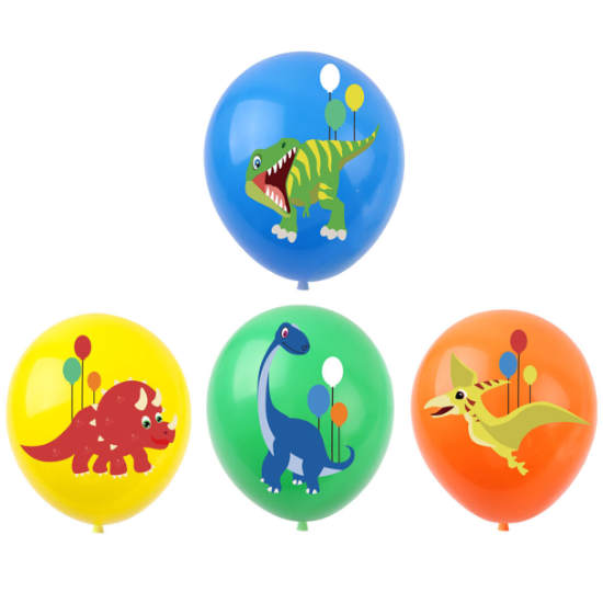 Cute and colourful dinosaur balloons.