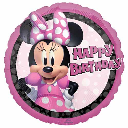 17" Minnie Forever Birthday Balloon