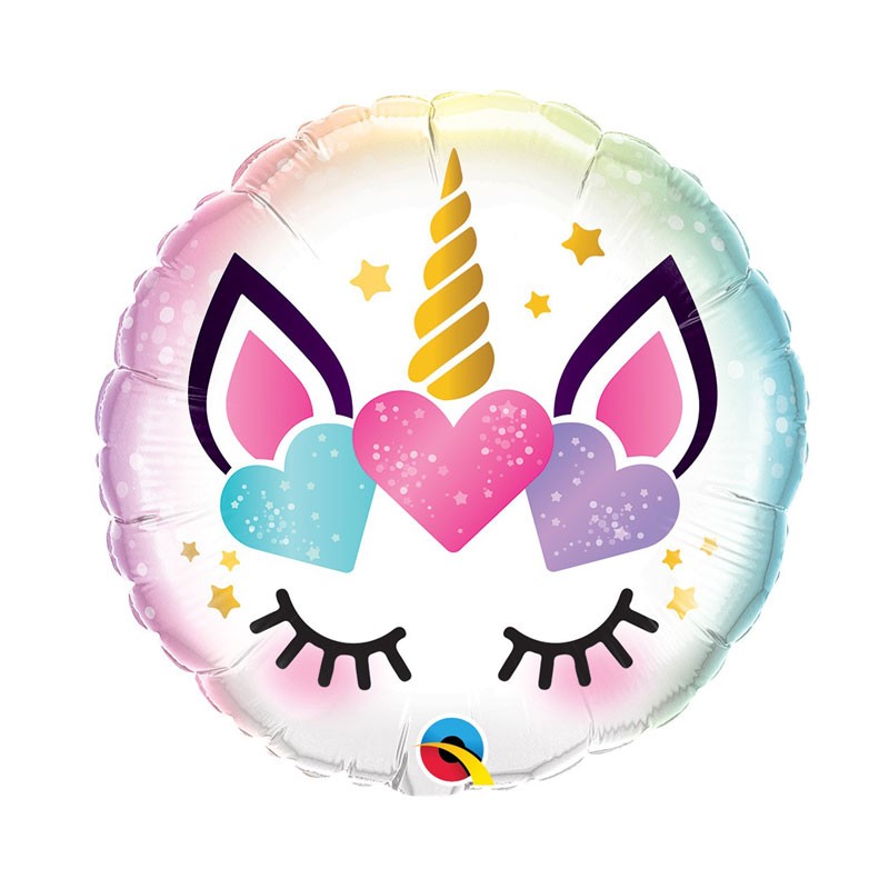 Magical Unicorn Eyelash Balloon in 18 inches.