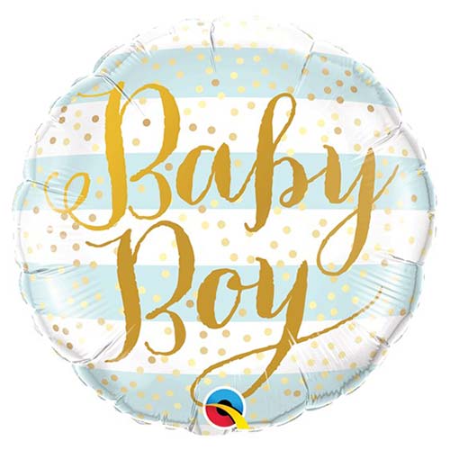 18" Stripes Baby Boy Balloon