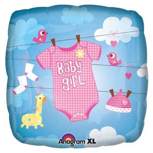 18" Onesie Baby Girl Foil Balloon