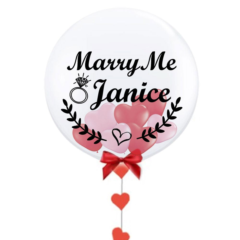 Personalized Marry Me Bubble Balloon