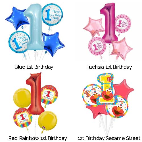 1st Birthday Balloons Value Package