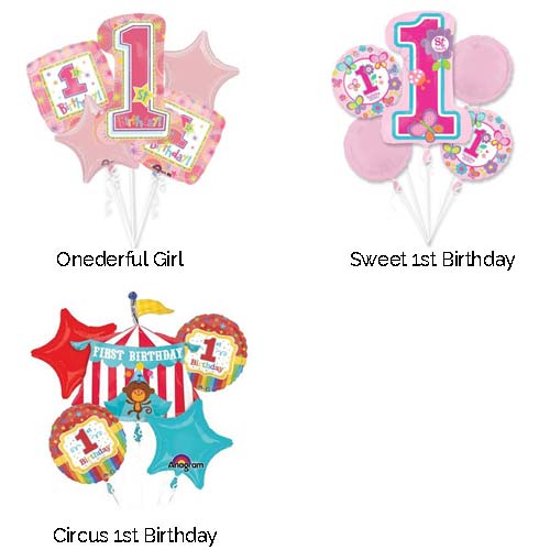 1st Birthday Balloon designs