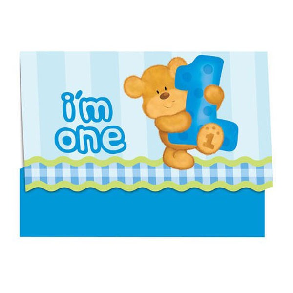 Celebrate your party with this cute 1st Birthday Bear theme and invite your guests with these lovely invitation cardsWith a die cut gatefold opening with a cute bear on the front. Invitations are a great way to set the theme and tone of the party, so