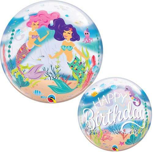 Mermaid printed Bubble Balloon.
