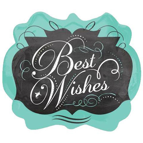 25in Chalkboard Best Wishes Wedding Balloon