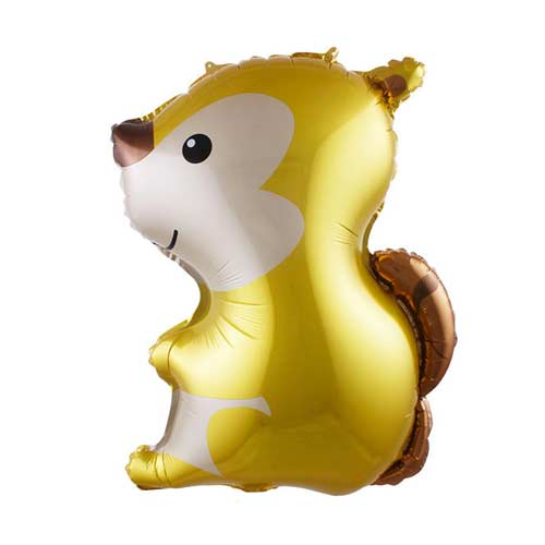 Yellow Squirrel Helium Balloons.