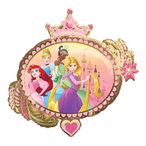 The other side of the balloon features Cinderella, Ariel the Little Mermaid and Rapunzel.