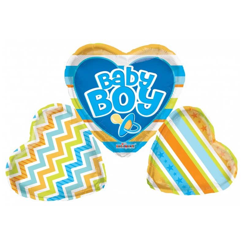 35" Hearts Baby Boy Foil Balloon