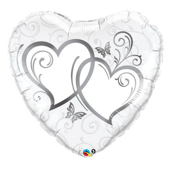 36" Entwined Hearts Wedding Balloon