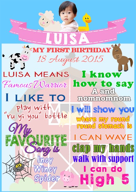 Milestone Board in barnyard farm theme.