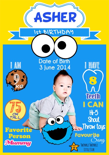 Milestone Board with Cookie Monster