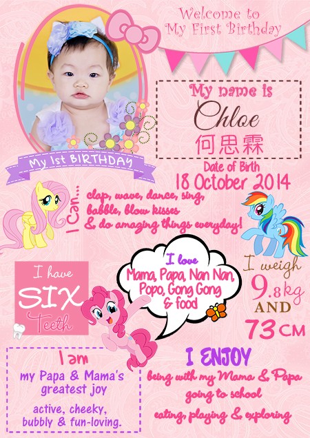 Milestone Board with the little pony.