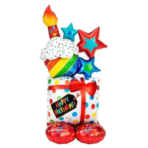 42" Birthday Cake Standing Balloon