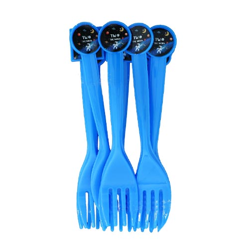 Astronaut outer space action themed party forks