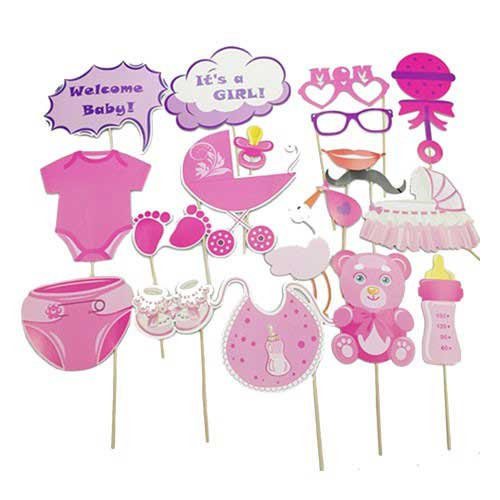 Great photo shoot kit for photo booth or selfies to celebrate the baby girl's full month party!