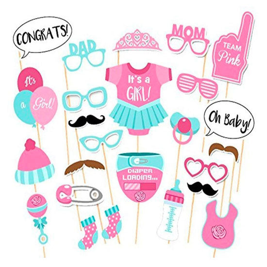 A fun set of photo props for us to celebrate the arrival of the baby girl.