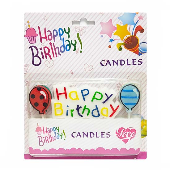 Happy Birthday Candles for cake decoration.