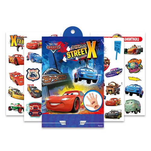 Disney Cars theme party tattoo. Great for Goodie Bag item.