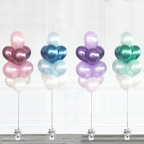 Chrome & Colored Latex Balloon Bouquet