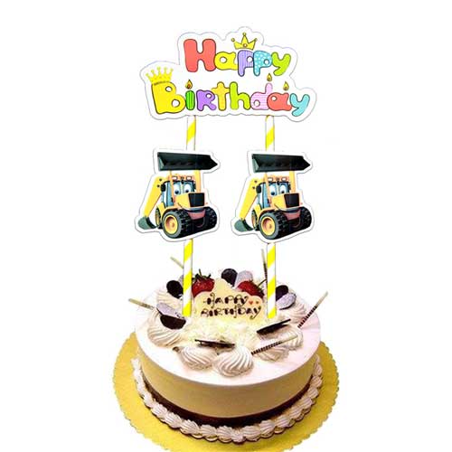 Construction Vehicle Cake Topper