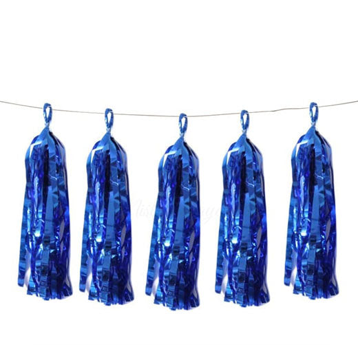 Dark Blue Party Foil Tassels