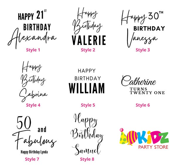 Customised 36" Latex Balloon with 16" Number Balloon