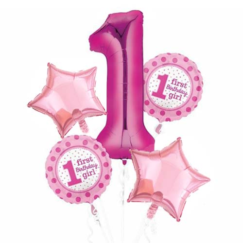 Great 1st birthday balloons for the lovely One-Year-Old little Baby Princess.