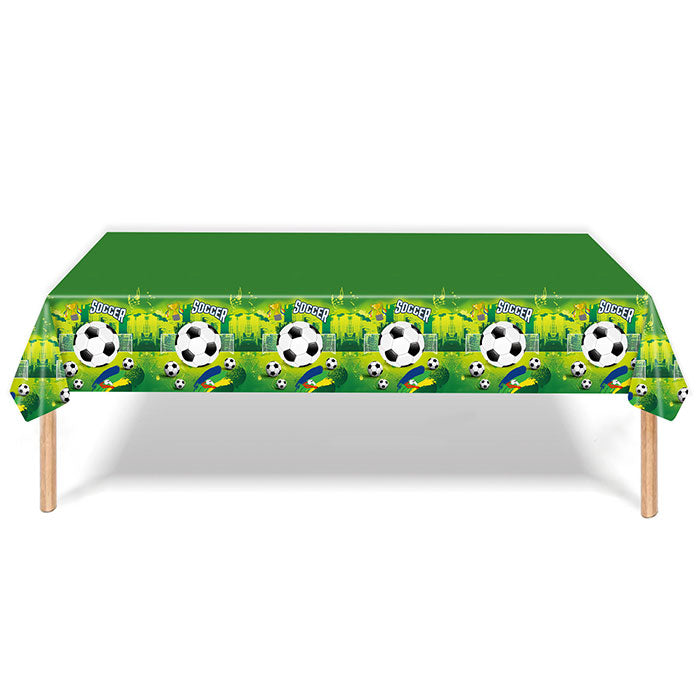 Whether you're planning a birthday party for a soccer-loving kid or just looking to add some fun to your game day viewing party, this soccer party table cover is a must-have accessory. Get ready to score big with your guests and make your party table look truly unforgettable!