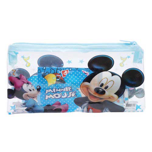 Cute Mickey themed pencil case with stationery.