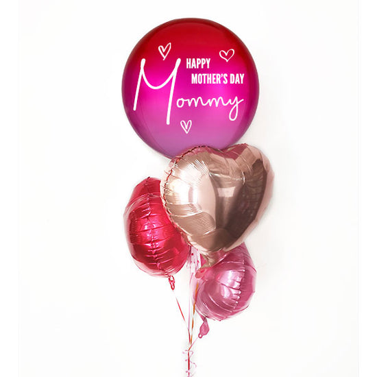 Lovely Mother's Day balloon addressed to your wife or mother in the most passionate colours. Have a great day of celebration!