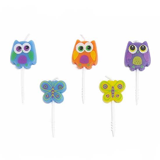 Owls & Butterflies Pick Candles