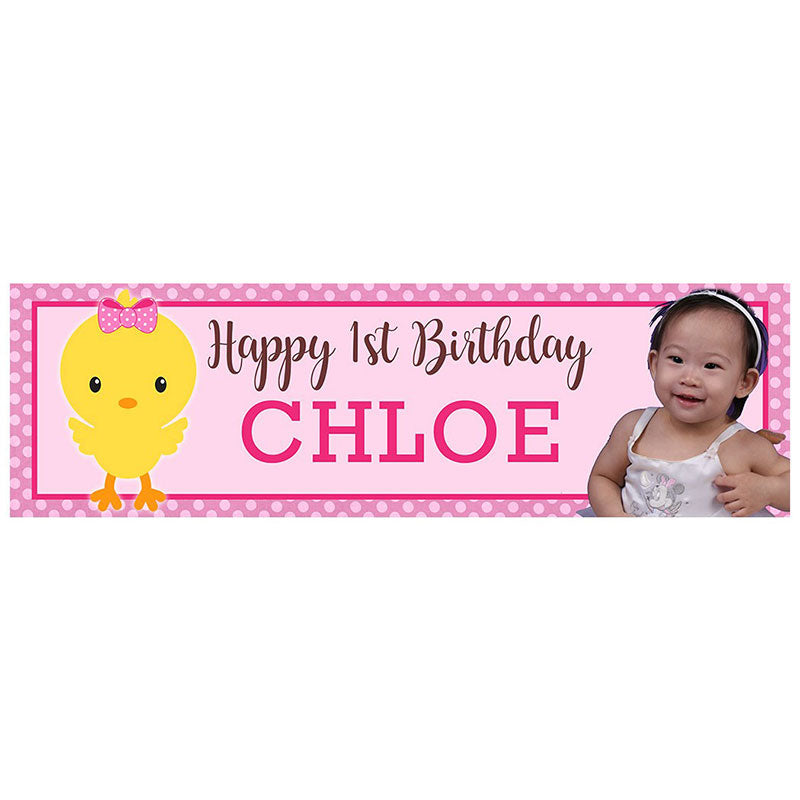 Chloe had taken so many photos with this pink backdrop of her favourite little chicky.