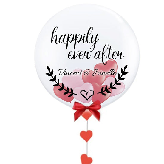 Customised bubble balloon to celebrate the communion of a lovely newly wed couple.