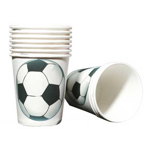 Soccer themed party cups for the football fan party!