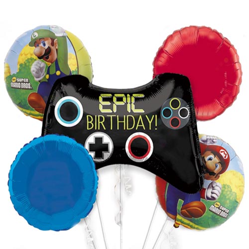 Super Mario Game Balloon Bouquet