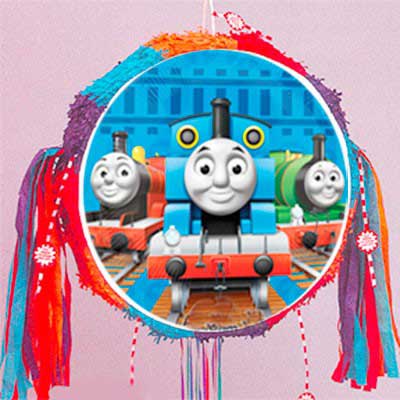 Thomas train themed party pinata for kid's birthday celebration game